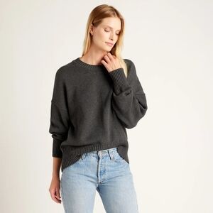 Quince 100% Organic Cotton Boyfriend Crew Sweater